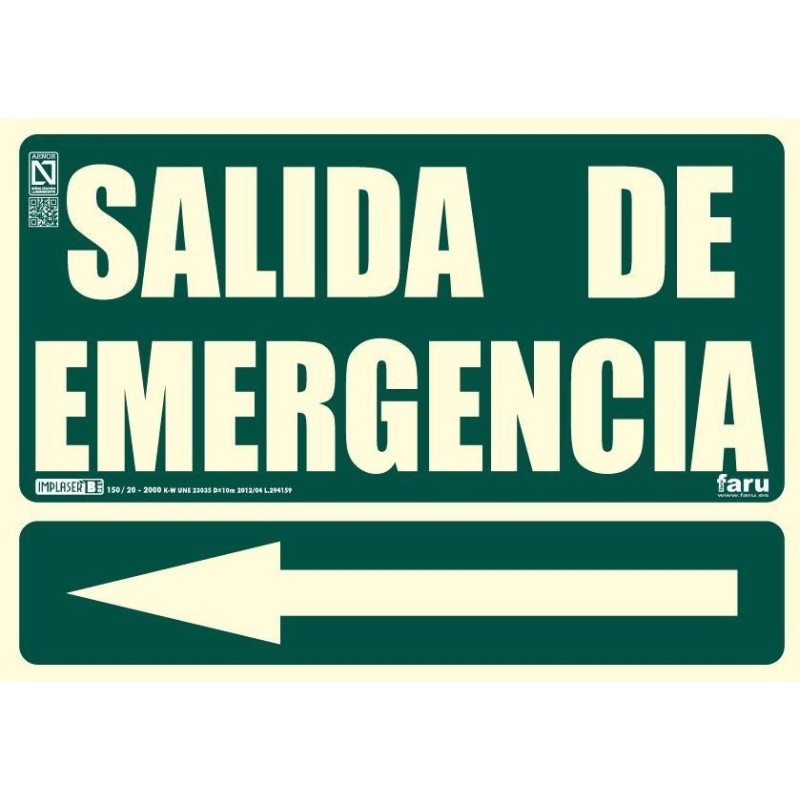 SEÑALES EVACUACIÓN Y EMERGENCIA