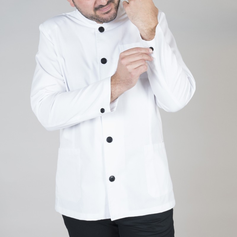 CHAQUETA HOMBRE CUELLO MAO BLANCA