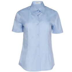 ⭐ CAMISA MUJER CUELLO CAMISERO MANGA CORTA | Azules de Vergara