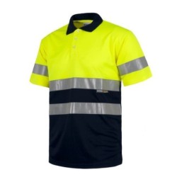 ⭐ POLO ALTA VISIBILIDAD BICOLOR MANGA CORTA | Azules de Vergara