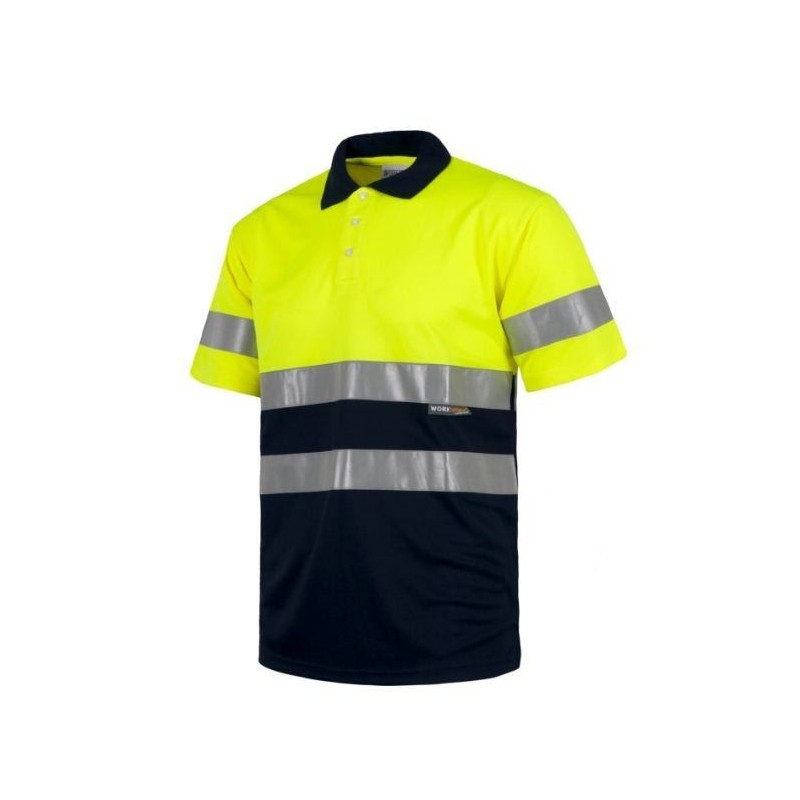 POLO ALTA VISIBILIDAD BICOLOR MANGA CORTA