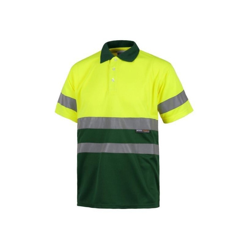 POLO ALTA VISIBILIDAD BICOLOR MANGA CORTA