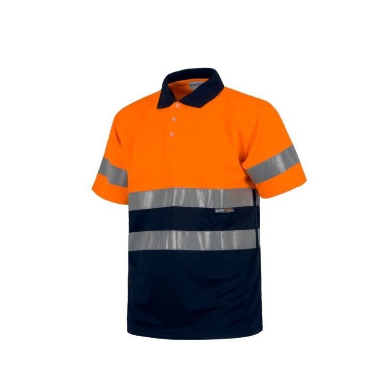 POLO ALTA VISIBILIDAD BICOLOR MANGA CORTA