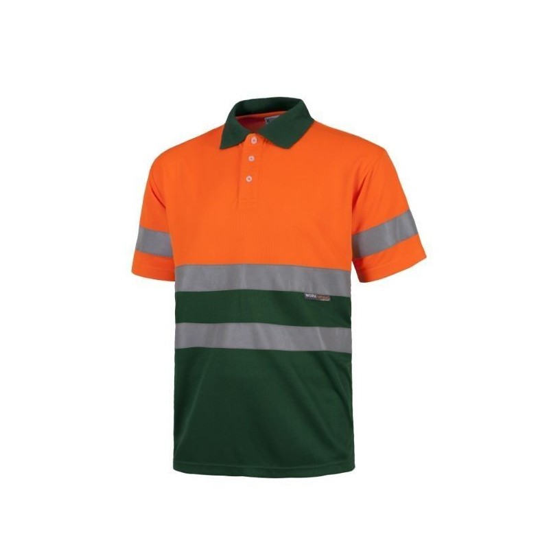POLO ALTA VISIBILIDAD BICOLOR MANGA CORTA