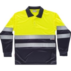 ⭐ POLO ALTA VISIBILIDAD BICOLOR MANGA LARGA | Azules de Vergara