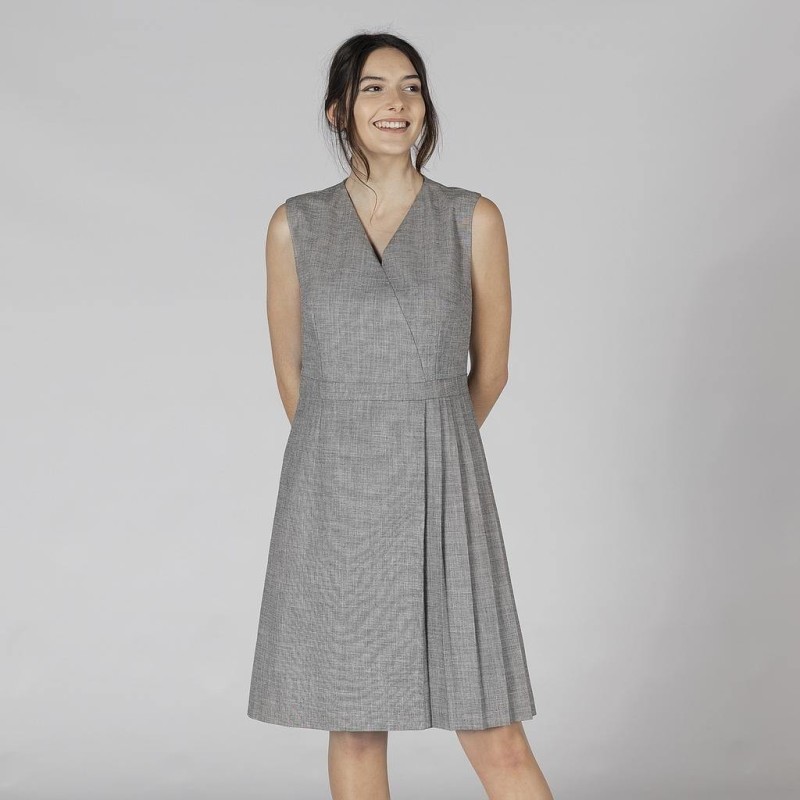 VESTIDO PLISADO CHEVIOT