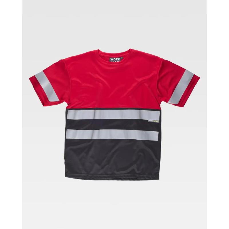 CAMISETA CON BANDAS REFLECTANTES