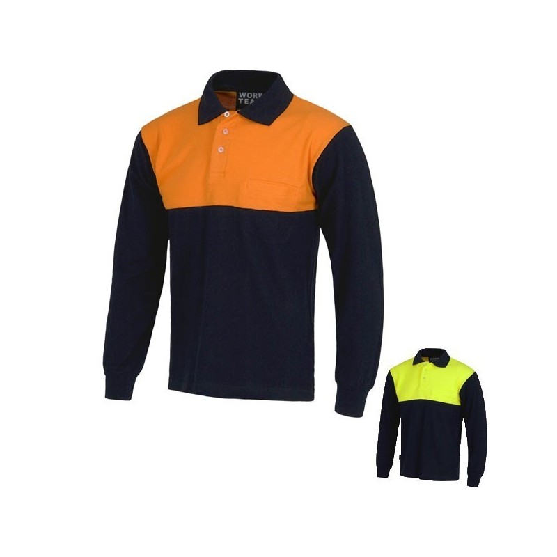 POLO M/LARGA COMBI ALGODÓN