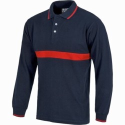 ⭐ POLO M/LARGA VIVO ALGODÓN | Azules de Vergara