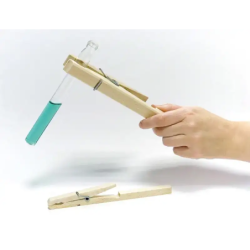 ⭐ PINZA DE MADERA PARA TUBOS DE ENSAYO | Azules de Vergara