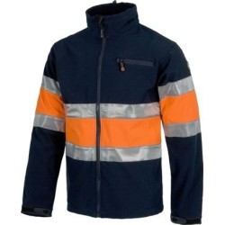 ⭐ CHAQUETA WORKSHELL COMBI BANDAS | Azules de Vergara