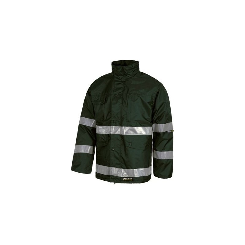 PARKA IMPERMEABLE CON BANDAS REFLECTANTES