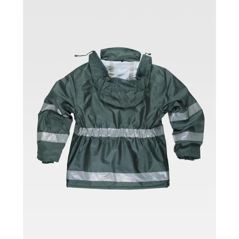 PARKA IMPERMEABLE CON BANDAS REFLECTANTES