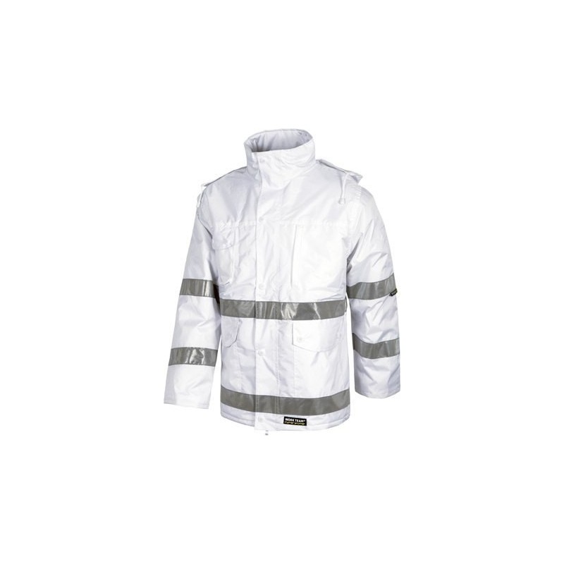 PARKA IMPERMEABLE CON BANDAS REFLECTANTES
