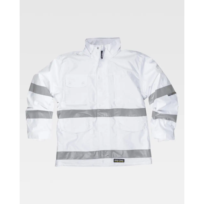 PARKA IMPERMEABLE CON BANDAS REFLECTANTES