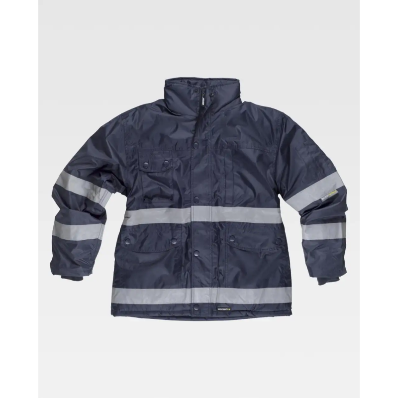 PARKA IMPERMEABLE CON BANDAS REFLECTANTES