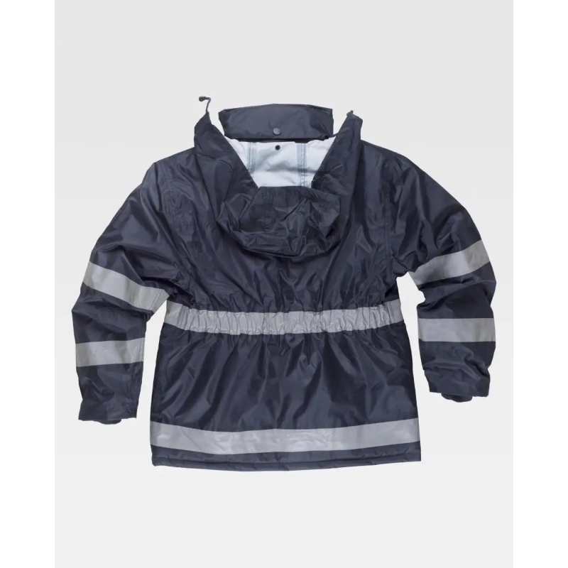 PARKA IMPERMEABLE CON BANDAS REFLECTANTES