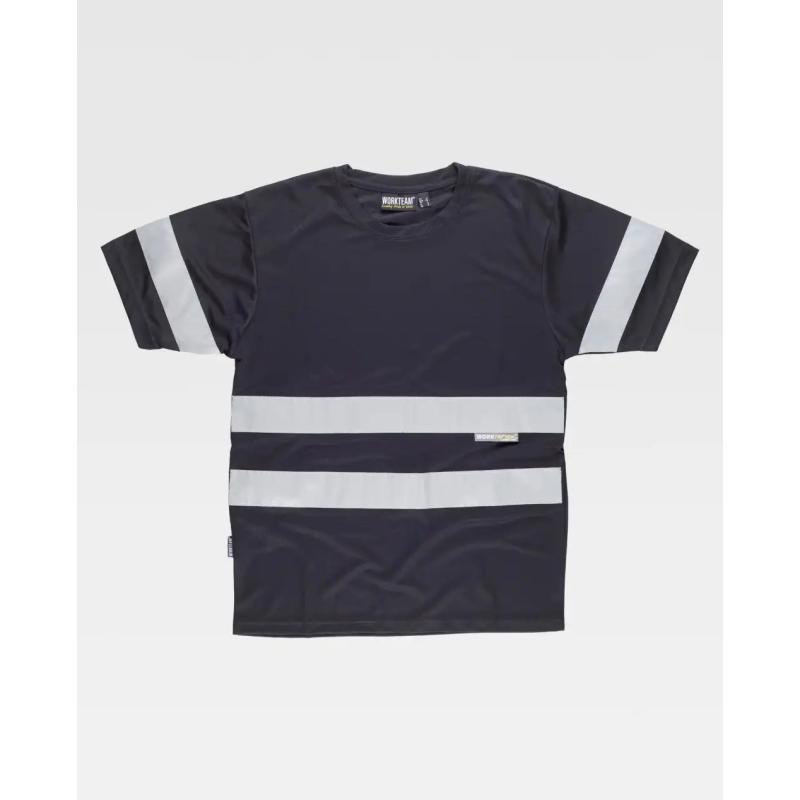 CAMISETA MANGA CORTA CINTAS REFLECTANTES