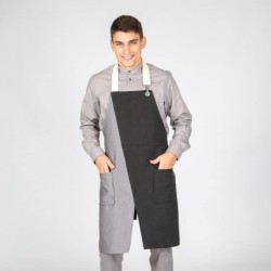 DELANTAL NEGRO ESPIGA CON PETO