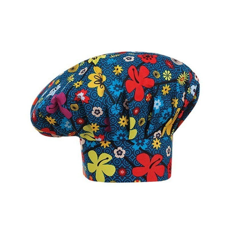 GORRO CHEF FLORES PACK 2 UNDS