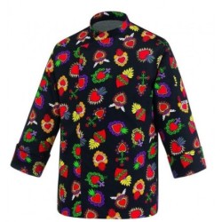 ⭐ CHAQUETA COCINA ESTAMPADA CORAZONES | Azules de Vergara