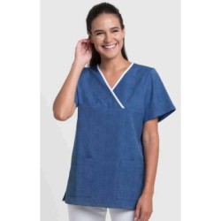 ⭐ CASACA CRUZADA COMBINADA | Azules de Vergara
