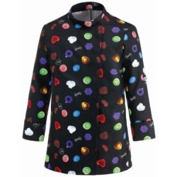 ⭐ CHAQUETA COCINA MUJER ESTAMPADA | Azules de Vergara