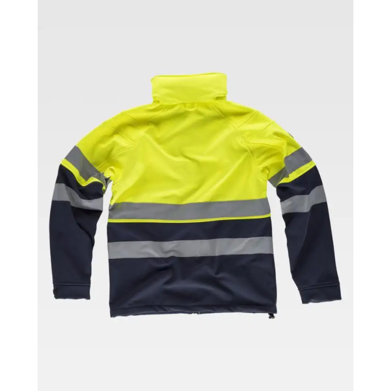 CHAQUETA SOFTSHELL ALTA VISIBILIDAD CON CAPUCHA