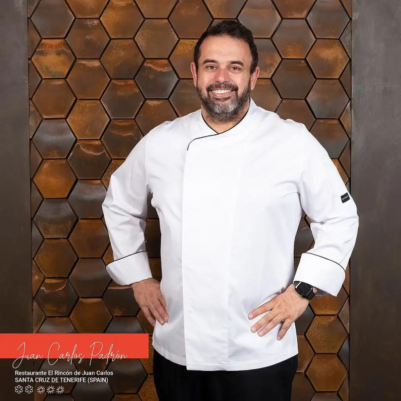 CHAQUETA CHEF CRUZADA CON VIVOS