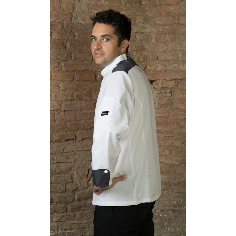 CHAQUETA CUELLO MAO HOMBRO MANGA CONTRASTE