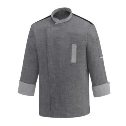 ⭐ CHAQUETA COCINA SLIM GRIS | Azules de Vergara