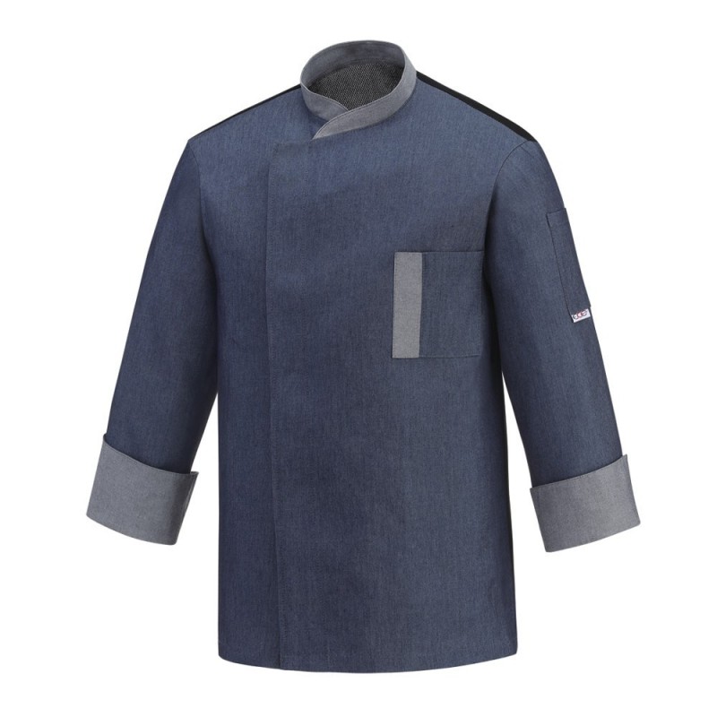 CHAQUETA COCINA SLIM AZUL