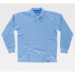 ⭐ POLO MANGA LARGA ANTIBACTERIANO | Azules de Vergara
