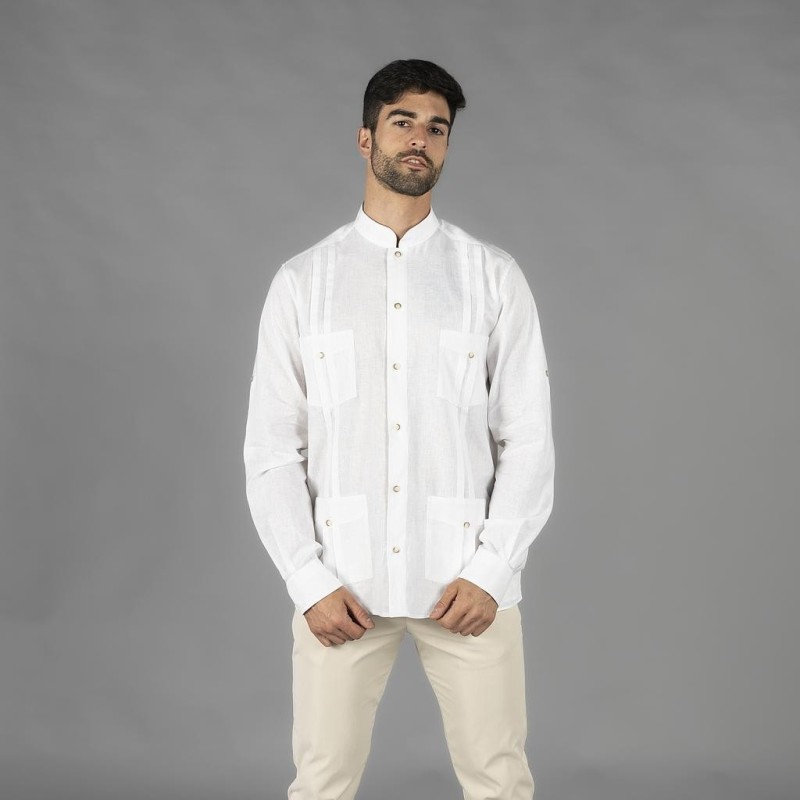 GUAYABERA HOMBRE CUELLO MAO