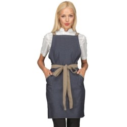⭐ DELANTAL PETO BICOLOR VAQUERO | Azules de Vergara