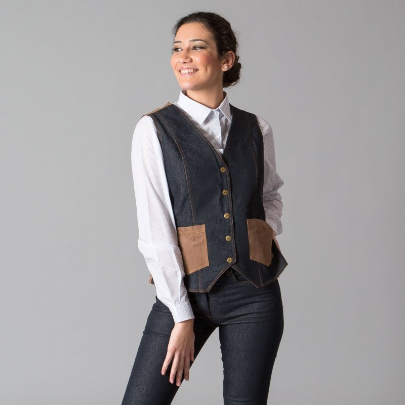 CHALECO VAQUERO MUJER