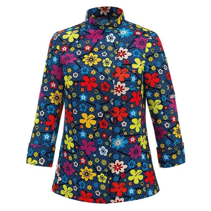 CHAQUETA COCINA FLORES