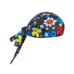 ⭐ BANDANA COCINA FLORES PACK 2 UNDS | Azules de Vergara