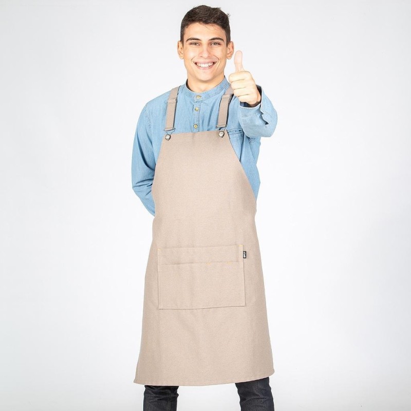 DELANTAL GRIS CON PETO