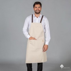 ⭐ DELANTAL PETO ALGODON ORGANICO | Azules de Vergara