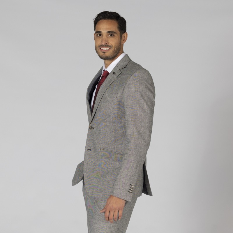 AMERICANA HOMBRE 2 BOTONES SLIM CHEVIOT