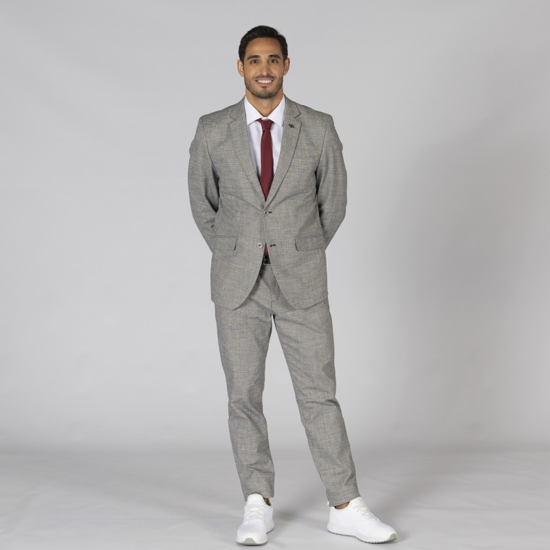 AMERICANA HOMBRE 2 BOTONES SLIM CHEVIOT