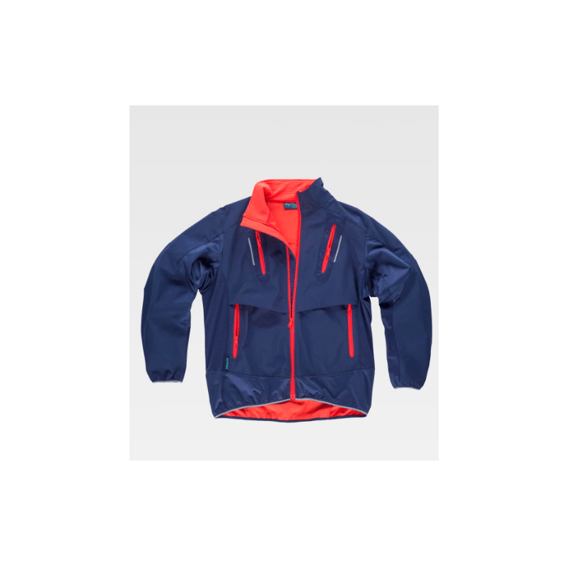 CHAQUETA WORKSHELL CON DETALLES REFLECTANTES