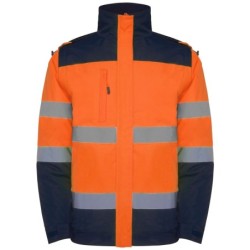 ⭐ CHAQUETA ACOLCHADA ALTA VISIBILIDAD IMPERMEABLE DESMONTABLE | Azules de Vergara
