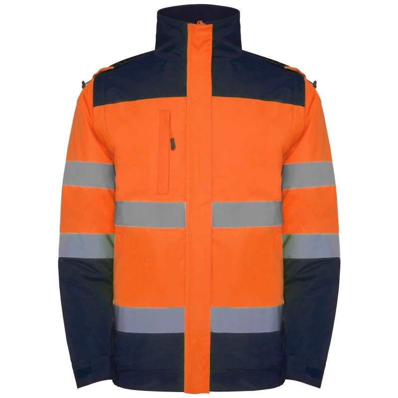 CHAQUETA ACOLCHADA ALTA VISIBILIDAD IMPERMEABLE DESMONTABLE