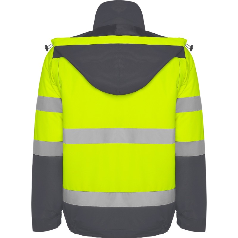 CHAQUETA ACOLCHADA ALTA VISIBILIDAD IMPERMEABLE DESMONTABLE
