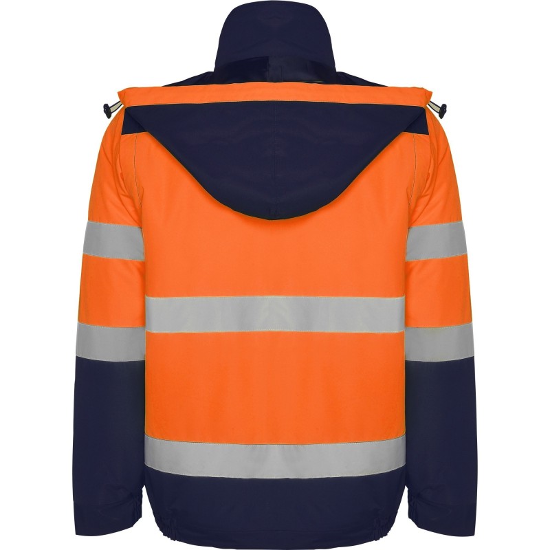 CHAQUETA ACOLCHADA ALTA VISIBILIDAD IMPERMEABLE DESMONTABLE