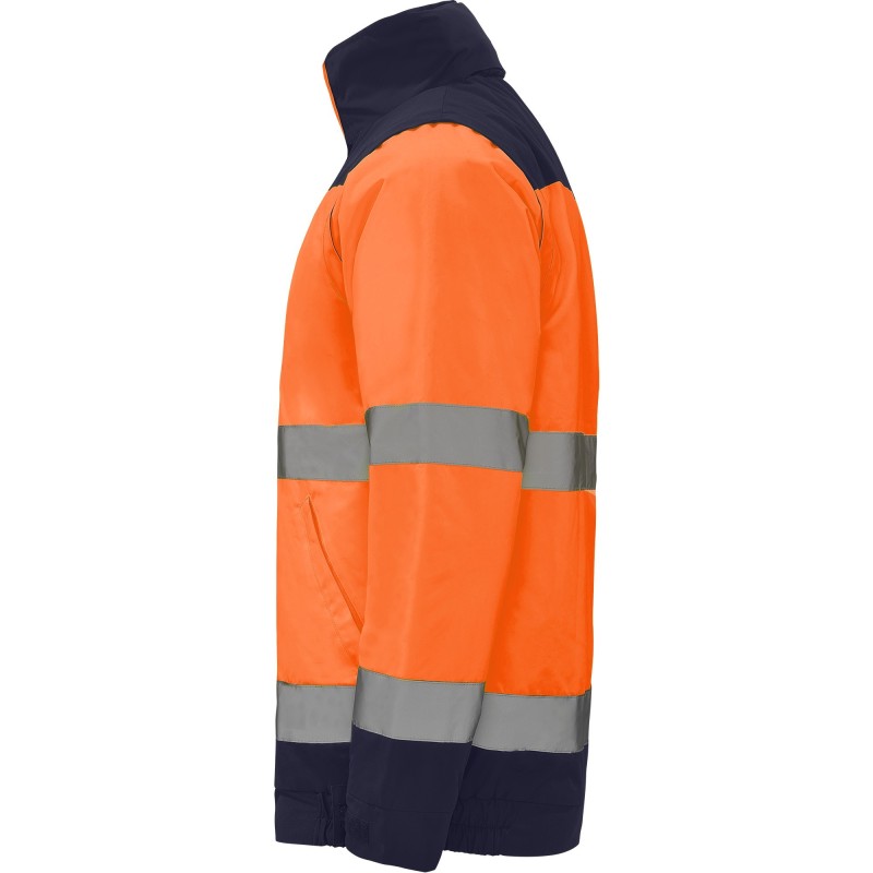 CHAQUETA ACOLCHADA ALTA VISIBILIDAD IMPERMEABLE DESMONTABLE