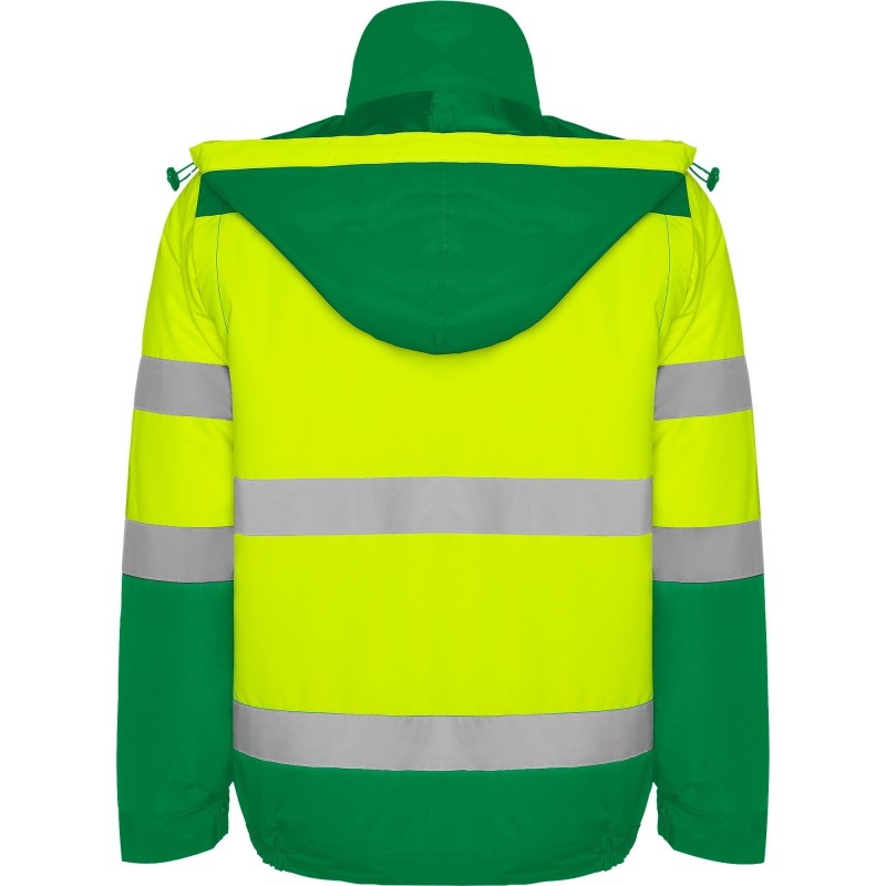 CHAQUETA ACOLCHADA ALTA VISIBILIDAD IMPERMEABLE DESMONTABLE