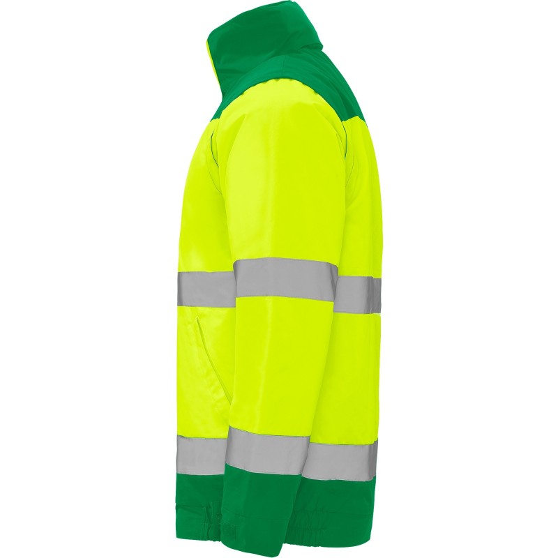 CHAQUETA ACOLCHADA ALTA VISIBILIDAD IMPERMEABLE DESMONTABLE